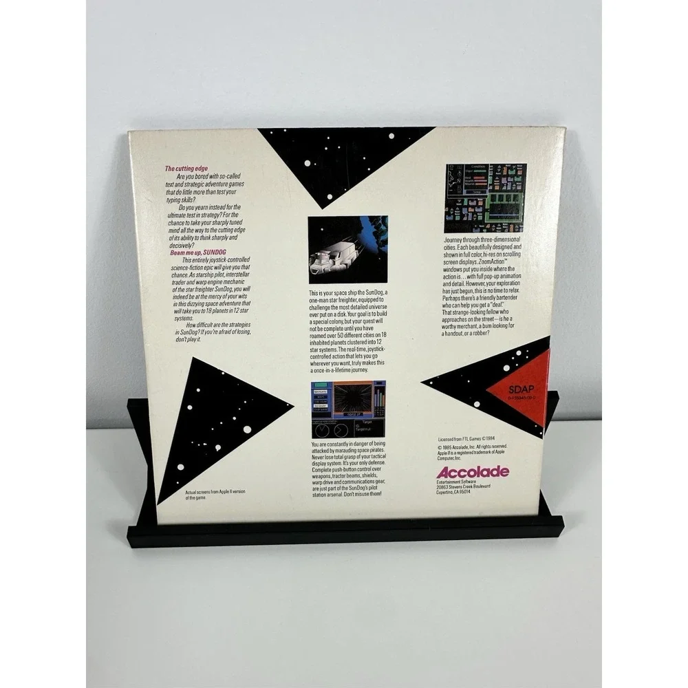 Vintage Apple II Game SUNDOG: FROZEN LEGACY Accolade 1985